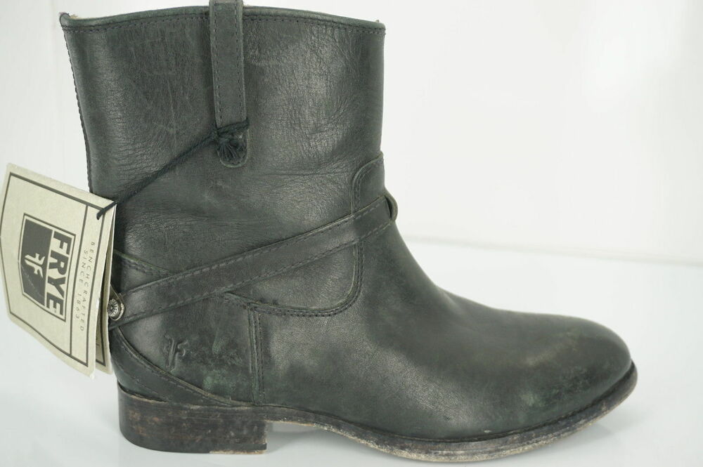 Frye Lindsay Plate Leather Short Ankle Boots Size 6.5 New Women's Biker $298 SZ